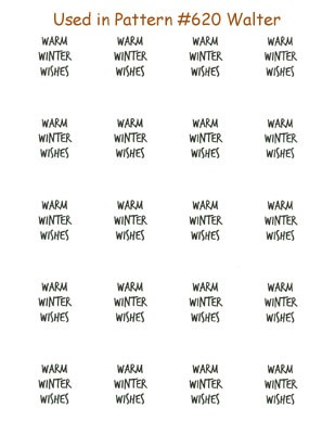 S105 - Warm Winter Wishes Saying